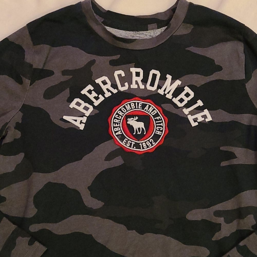 Abercrombie Kids Boy's Long Sleeve Camo Shirt - Picture 2 of 5